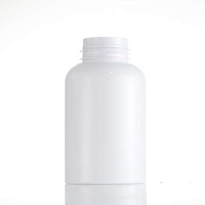 garrafa plástica redonda bege de 500ml 200ml para cosméticos