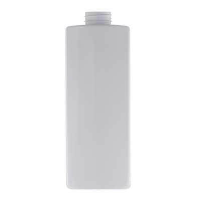 Frasco de xampu plástico PETG retangular transparente branco 500ml IBELONG