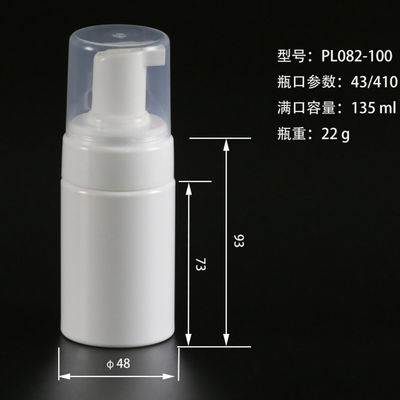 ISO14001 100ml garrafas plásticas vazias, garrafa do distribuidor da lavagem da carta branca de BPA