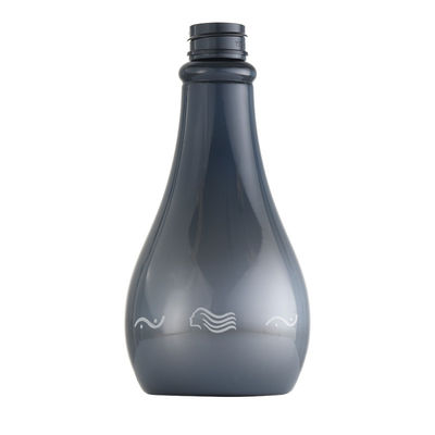 Feito na garrafa de Gray Pet Luxury Shower Gel da prata de China 350ml com a garrafa vazia impressa do champô do teste padrão